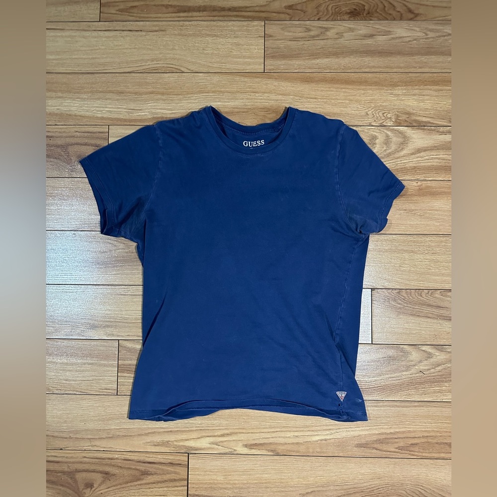 GUESS - ACID WASHED - T-SHIRT - SIZE - BLUE